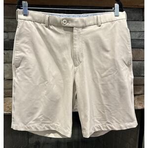 Men’s PETER MILLAR Khaki Performance Wicking Golf Shorts Size 33 *A6